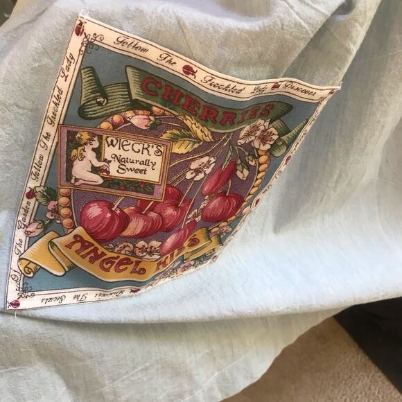 Vintage Posies Women of Maine Farmers Market Cotton Dress w Tie Women's Size 10 - Picture 5 of 13